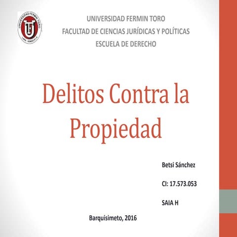 Delitos contra la propiedad