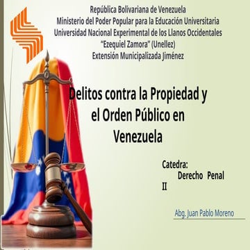 Delitos contra la Propiedad y el Orden Publico en Venezuela Rev.1.pptx