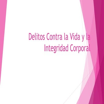 Delitos contra la vida y la integridad corporal | PDF