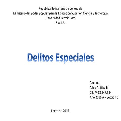 Delitos especificos