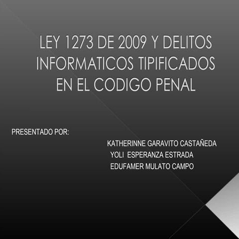 Ley delitos informáticos 