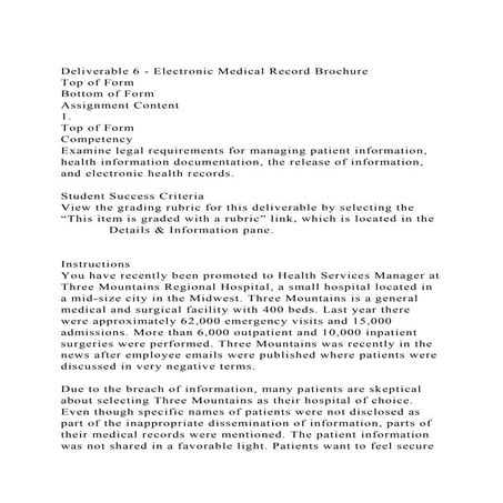 Deliverable 6 - Electronic Medical Record BrochureTop of FormB.docx