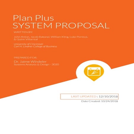 Plan Plus - System Proposal