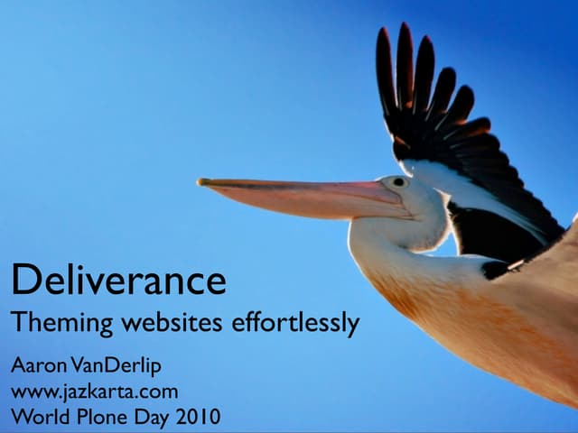 Deliverance talk at plone meetup