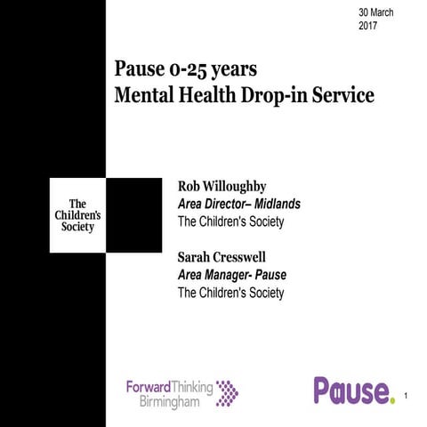 Delivering a Drop in Mental Health Service: Children and Young People's ...