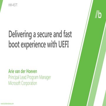 Delivering a secure and fast boot experience with uefi
