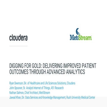 Delivering improved patient outcomes through advanced analytics 6.26.18