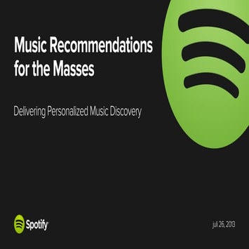 Delivering Personalized Music Discovery