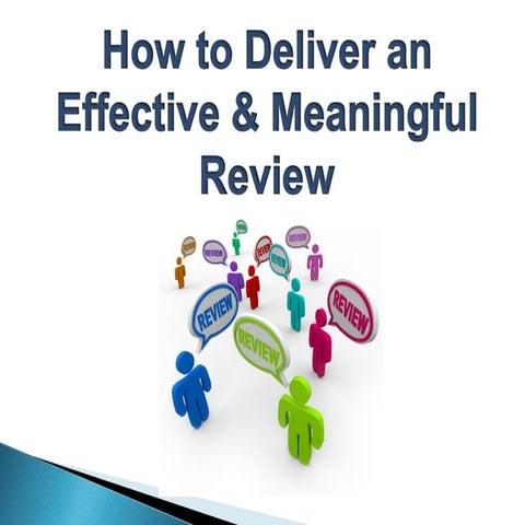 Delivering Reviews - ICA