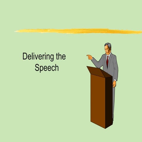 Delivering the speech