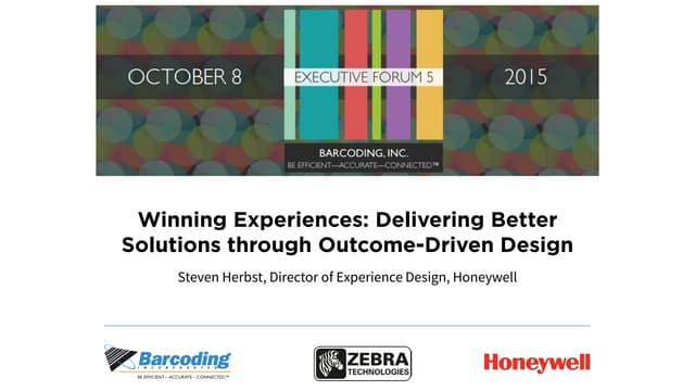 Winning Experiences: Delivering Better Solutions through Outcome-Driven Design