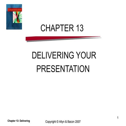 Delivering your presentation