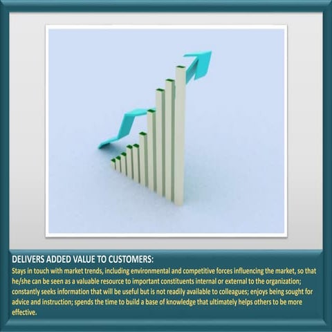 Competency Snapshot: Delivers Added Value to Customers