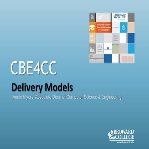 Delivery Models Faculty Development Model - Competency-Based Education