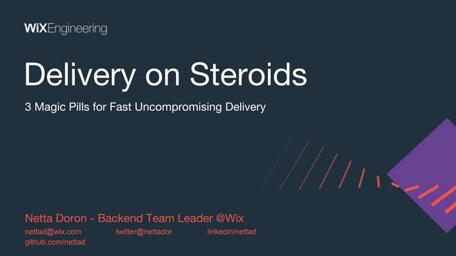 Netta Doron - Delivery on steroids - Codemotion Rome 2019