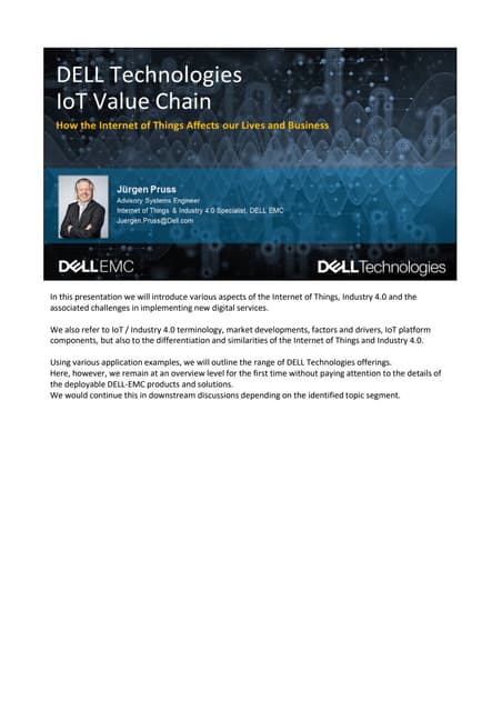 DELL Technologies - The IoT Value Chain - Solutions for the Smart World (Hand...