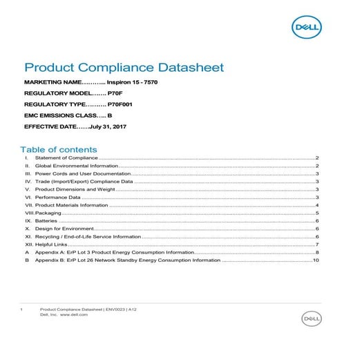 Dell Inspiron 7570 - Laptops Trần Phát