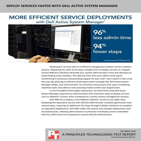 More efficient service deployment with Dell Active System Manager