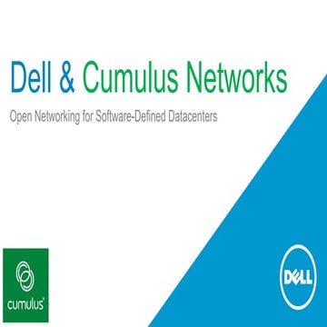 The Software-Defined Data Center - Dell and Cumulus Networks