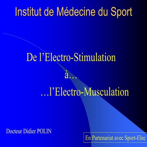De l'électro stimulation à l'electro-musculation