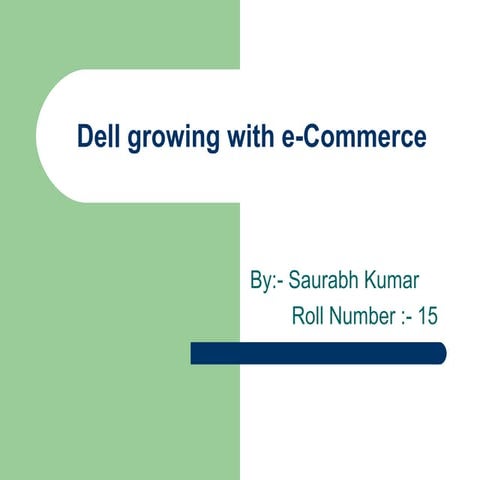 Dell growing with e commerce