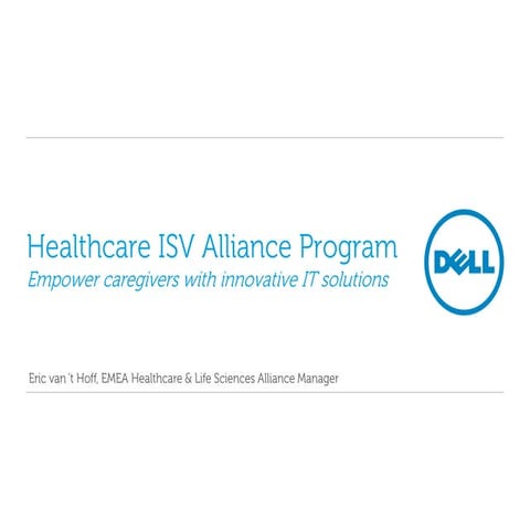 Dell Healthcare ISV EMEA Alliance Program