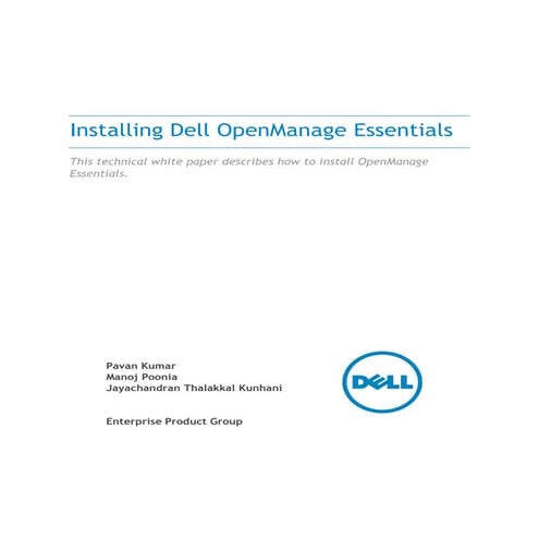 Dell open manage essentials install