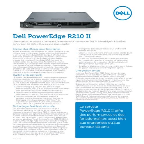 Dell power edge r310_spec_sheet | PDF