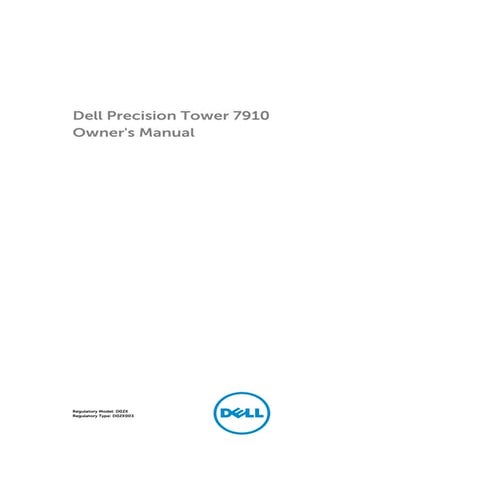 Dell precision tower 7910 manual