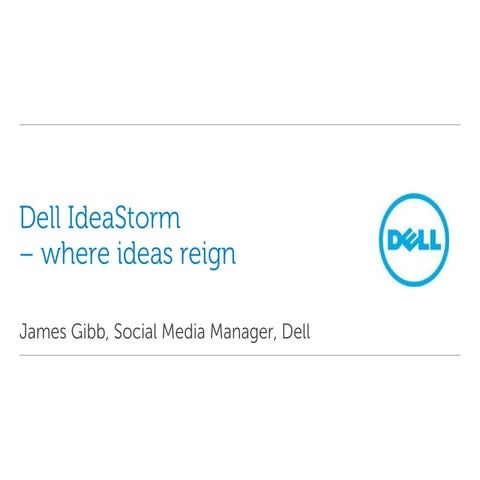 Dell social media case study #smu2 the power of crowdsourcing