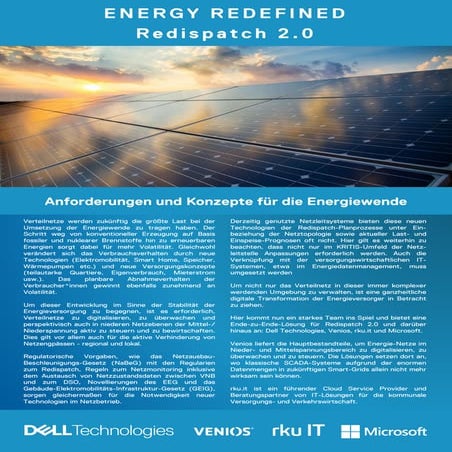 Redispatch 2.0 - Anforderungen und Konzepte für die Energiewende