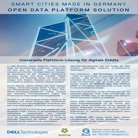 Universelle Plattform-Lösung für digitale Städte
