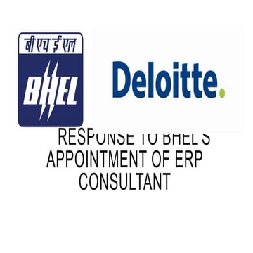 Deloitte bhel rfp