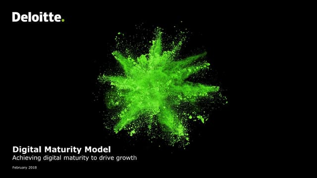 Modelo de maturidade digital da deloitte