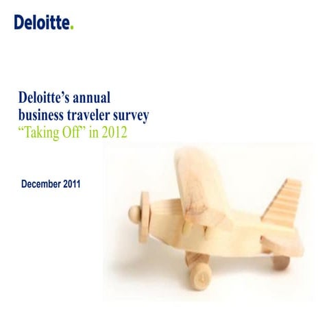 Deloitte’s annual business traveler survey