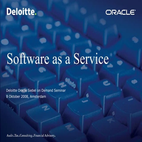 Deloitte Software As A Service   Deloitte Seminar
