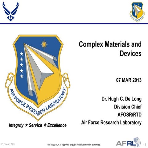 DeLong - Complex Materials and Devices - Spring Review 2013