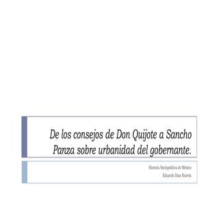 De los consejos de don quijote a sa...