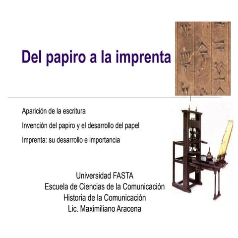 Del papiro a la imprenta