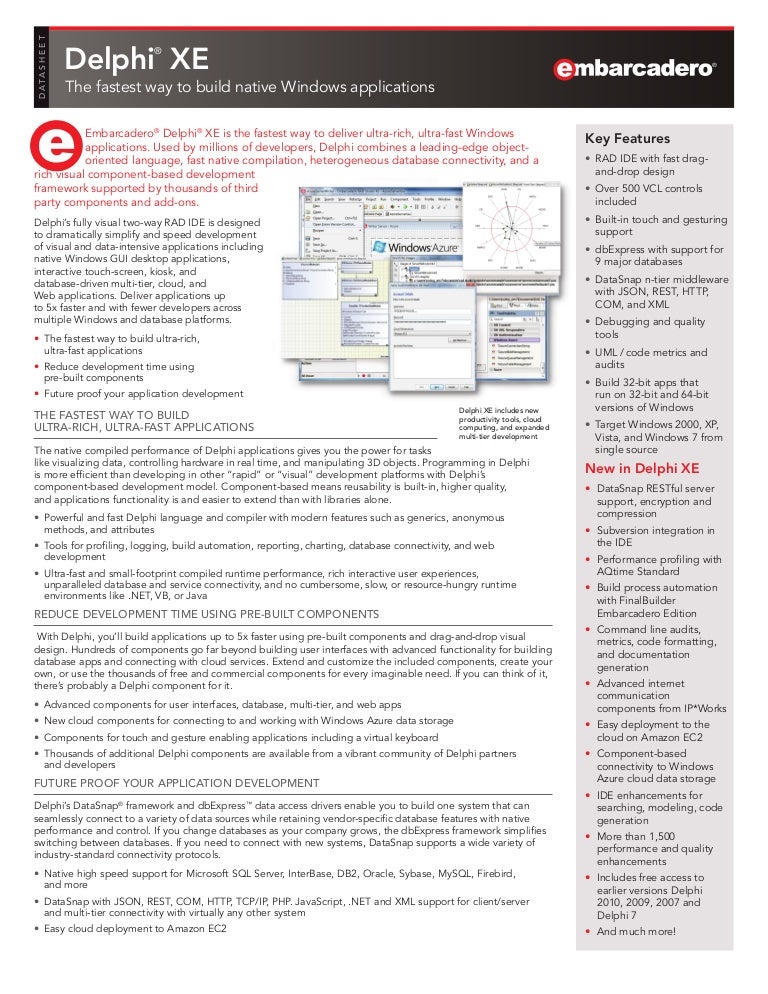 Delphi XE Datasheet