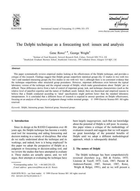Delphi technique rowe wright