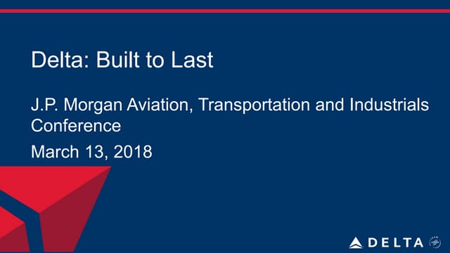 Delta air lines jp morgan presentation