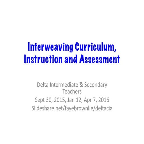 Delta Interweaving CIA #1