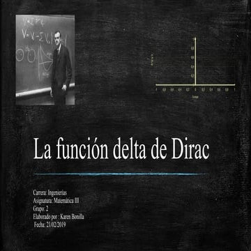 La función delta de Dirac | PPTX