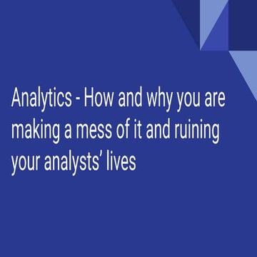 Your Game Analytics Playbook | PDF