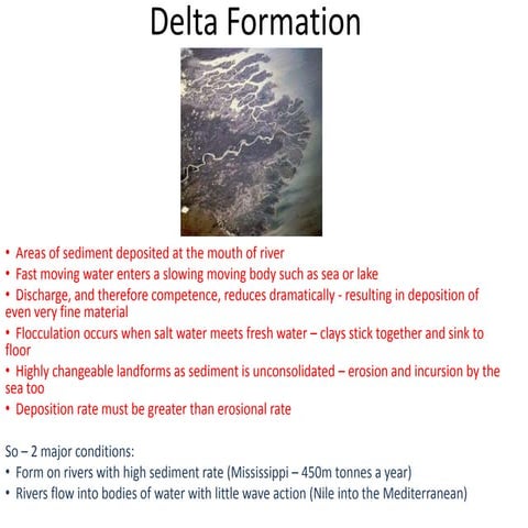 Delta formation