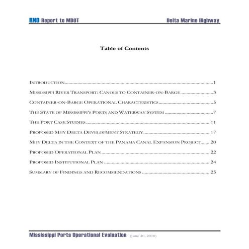 DeltaMarine Highway Report