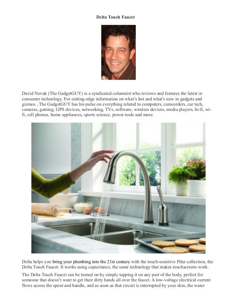 Delta Touch Faucet David Novak The Gadget Guy