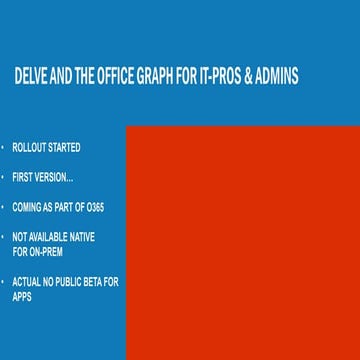 Delve and the office graph for it pros & admins
