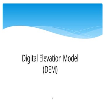 DEM in GIS for the students BSC ....pptx
